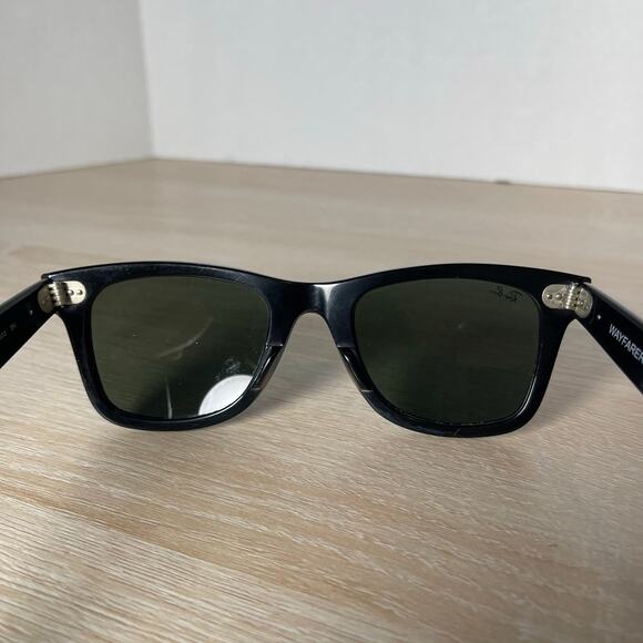 Ray-Ban RB2140 901 Wayfarer Sunglasses Polished Black 50-22 Italy - Picture 5 of 13